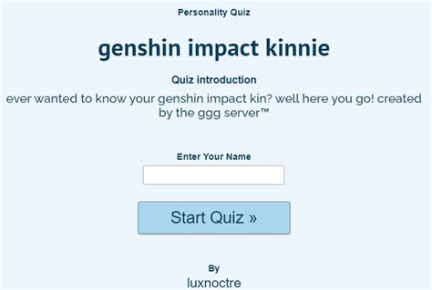 ranking genshin impact test|who is your genshin kinnie.